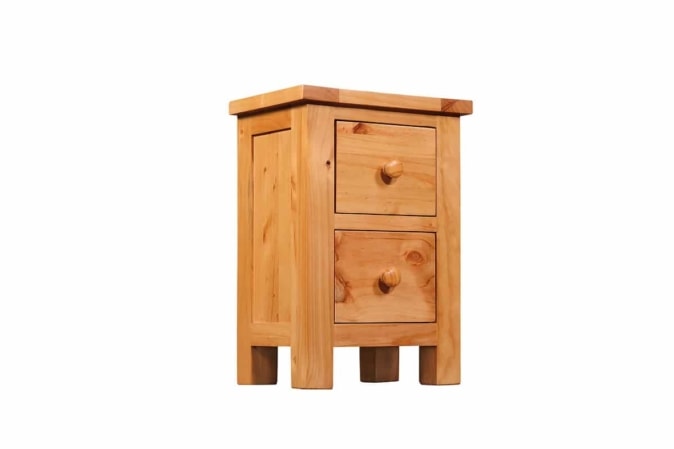 Hereford Pine 2 Drawer Bedside Table