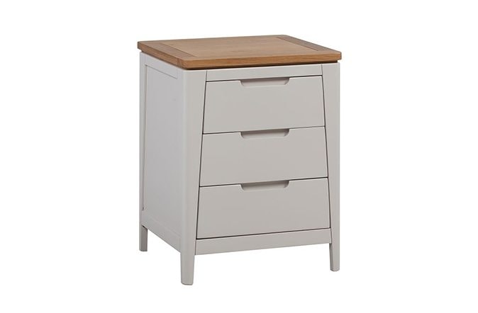 Ashby Grey 3 Drawer Bedside Table