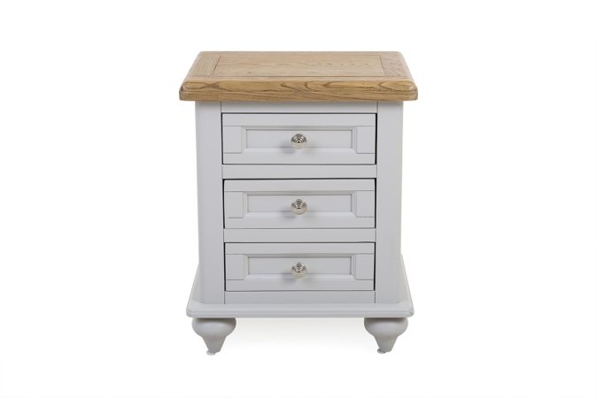 Discovery Grey 3 Drawer Bedside Table