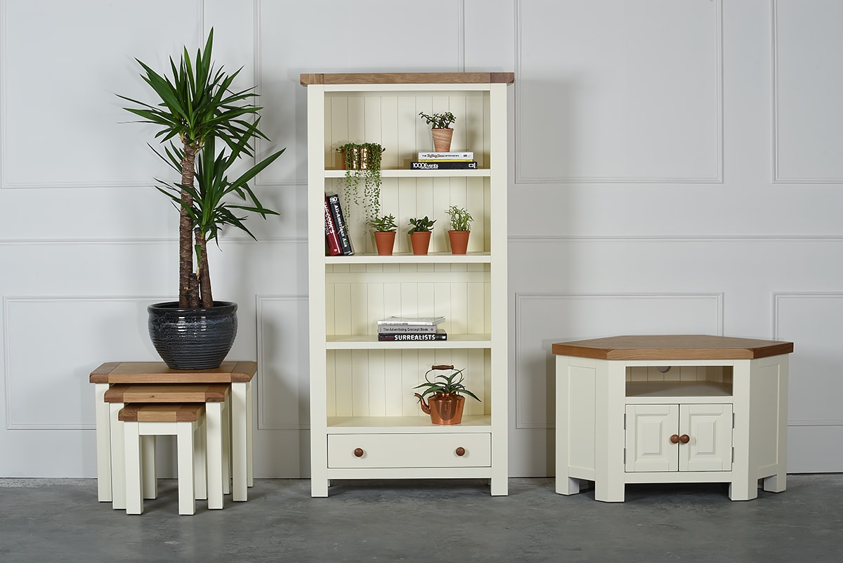 Somerset Cream Oak Bookcase Archives