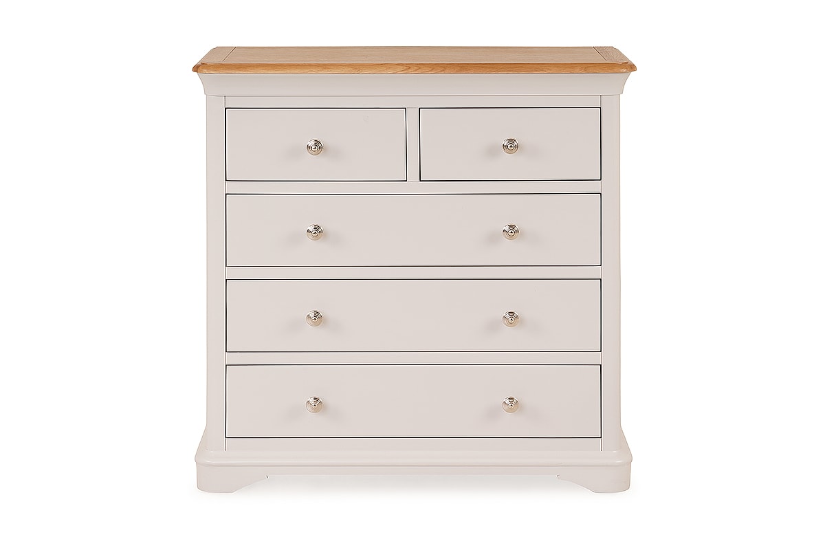 Brighton Light Grey Oak 5 Drawers Chest Michael Murphy Home Furnishing