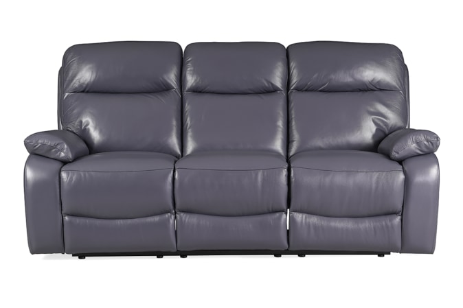 Parma 3 Seater Recliner Sofa Michael, Purple Leather Recliner Sofa
