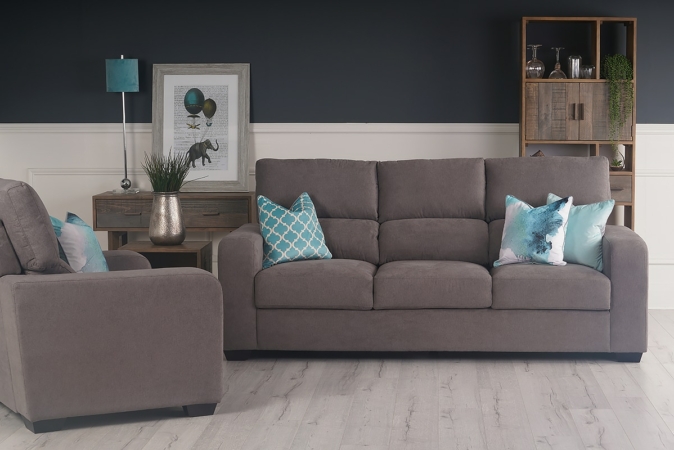 Sherbert Grey Fabric Sofa