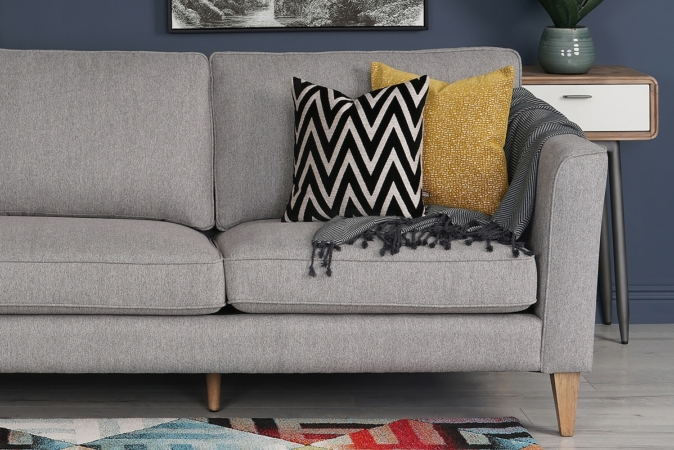 Charm Light Grey Fabric Sofa