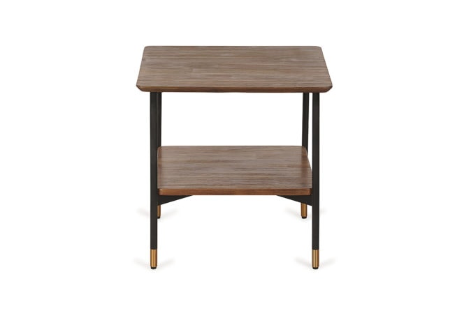 Maze Brown Square Side Table