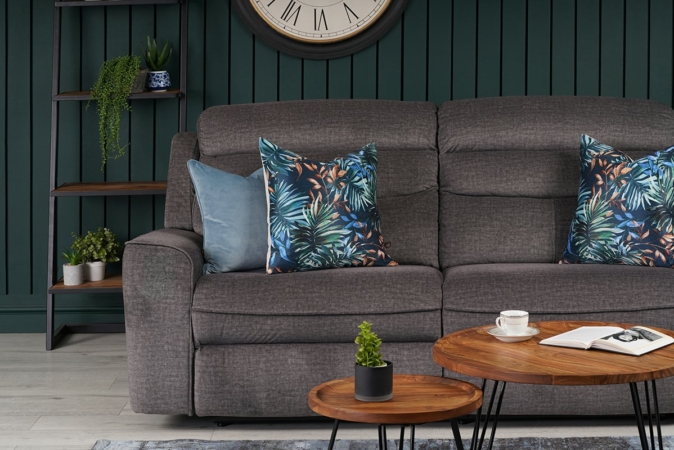 Pearl Charcoal Fabric Sofa