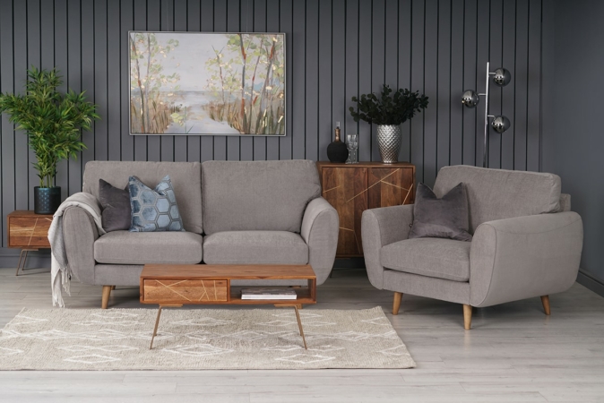 Nordic Grey Fabric Sofa