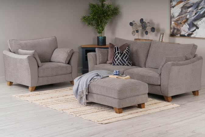 Milburn Grey Fabric Sofa
