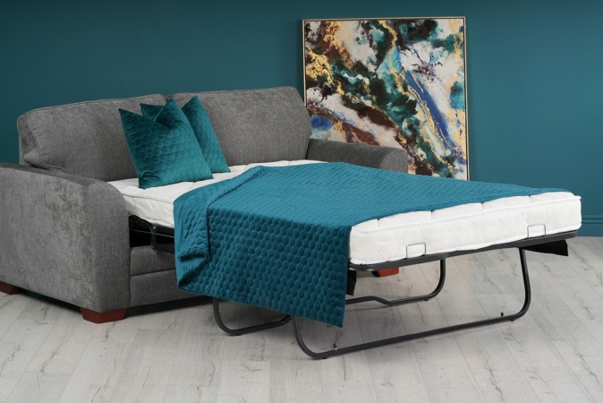 Room perspective with the Bernardo Darwin Fabric 2 Seater Sofa Bed – Custom