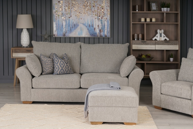Harper Grey Fabric Sofa