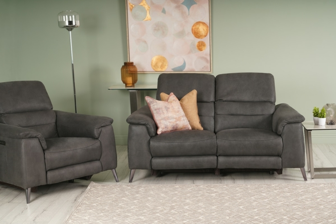 Theodore Grey Fabric Sofa
