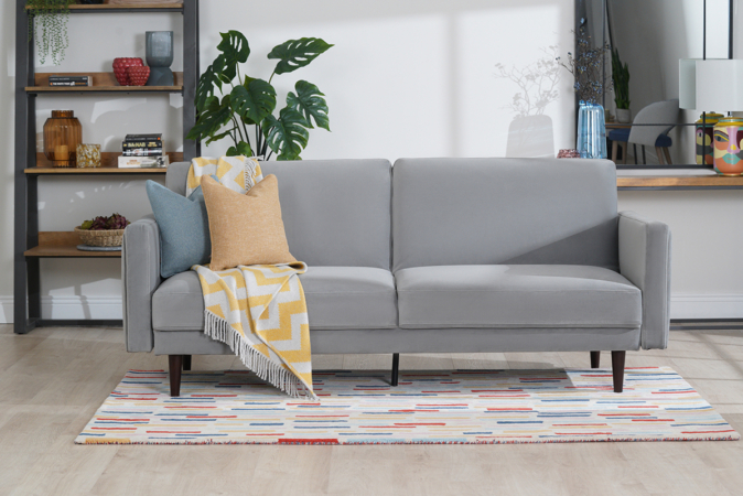 Elegant design features of Anna Grey Fabric Sofa Bed