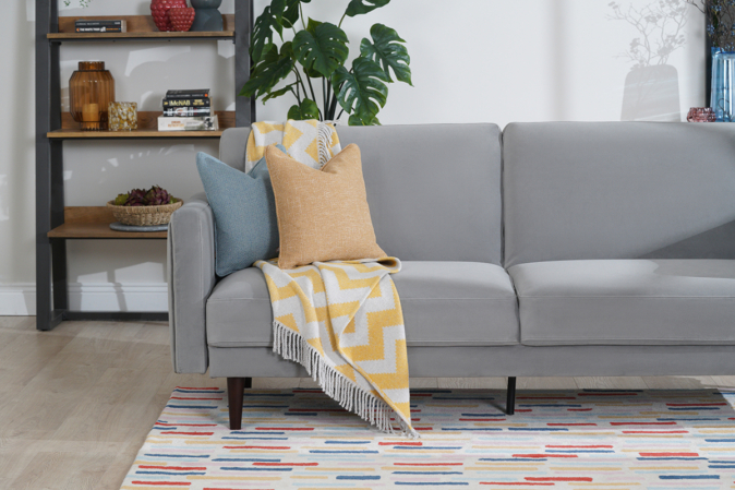 Elegant design features of Anna Grey Fabric Sofa Bed