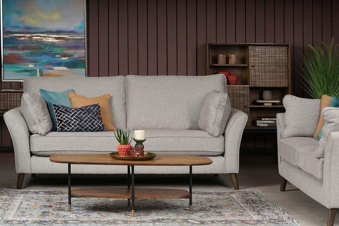 Kilkea Grey Fabric Sofa