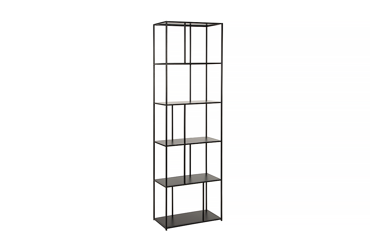 Apollo Black Narrow Bookcase Michael Murphy Home Furnishing