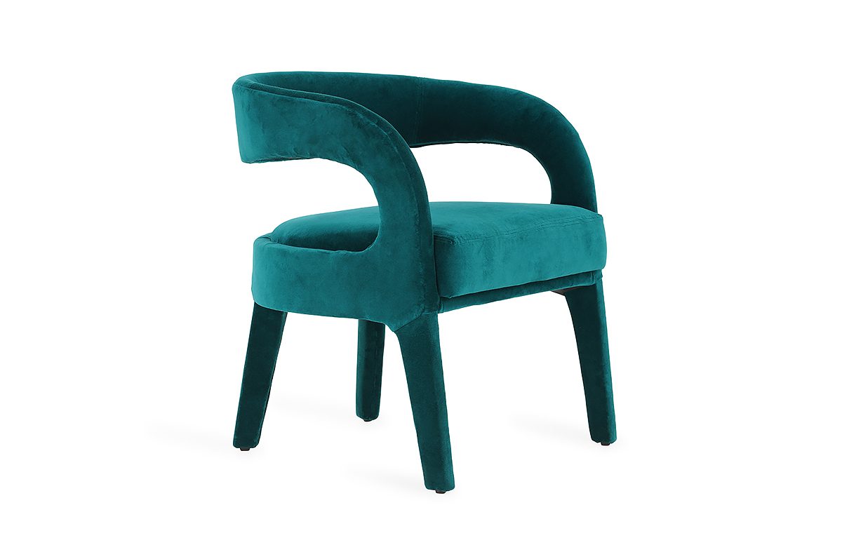 Mia Teal Velvet Armchair Archives