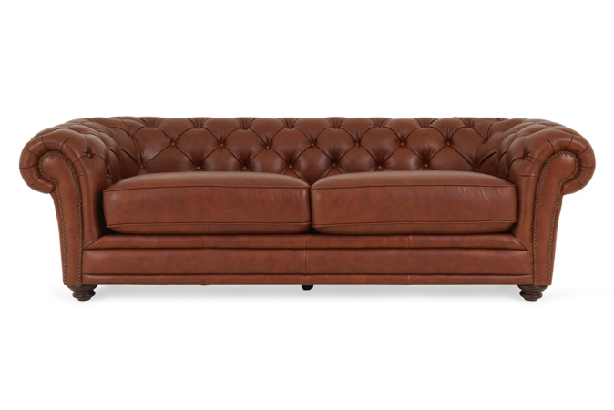 leather brown 3 seater