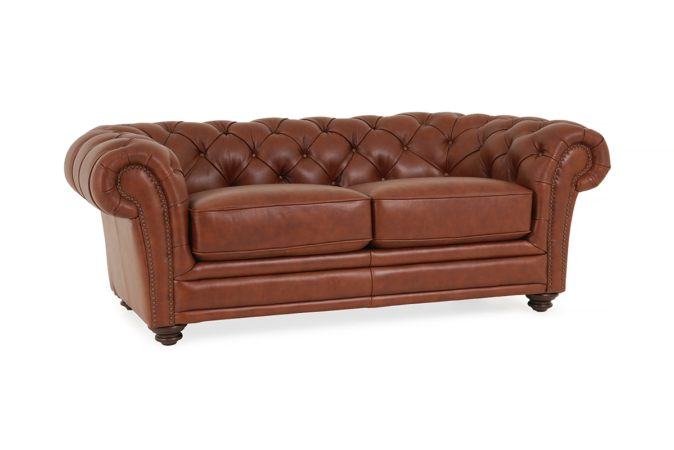 leather brown 2 seater