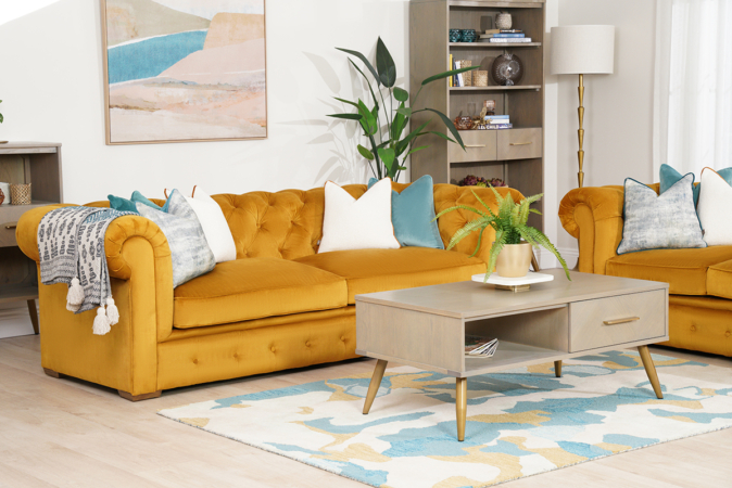 Gainsborough Saffron Fabric Sofa
